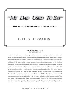 cover image of MY DAD USED TO SAY